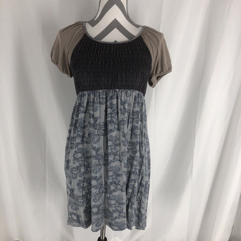 Container Dress Boho Floral Tunic Mini Small